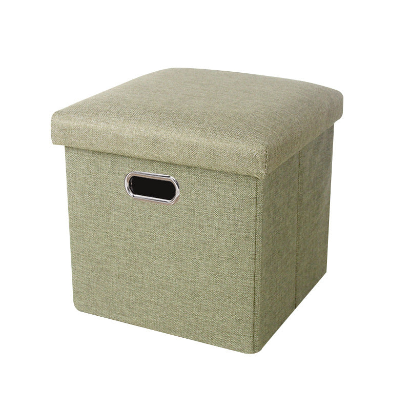 Large Foldable Storage Ottoman Bench with Handles – Durable Linen Fabric, Spacious Hidden Compartment, Perfect as Footrest, Extra Seating, or Entryway Bench for Small Spaces – Portable & Easy to Move